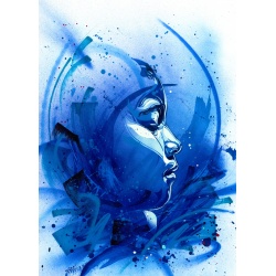 Litho.Online C215 - 2 estampes Bring Back Our Girls - bleu et rouge