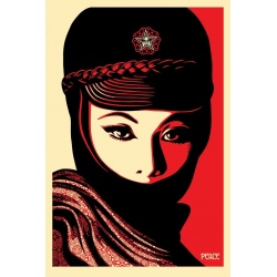 Obey (Shepard Fairey) - Mujer Fatal - Poster signé et daté - Format 91x61cm - 2017
                            
