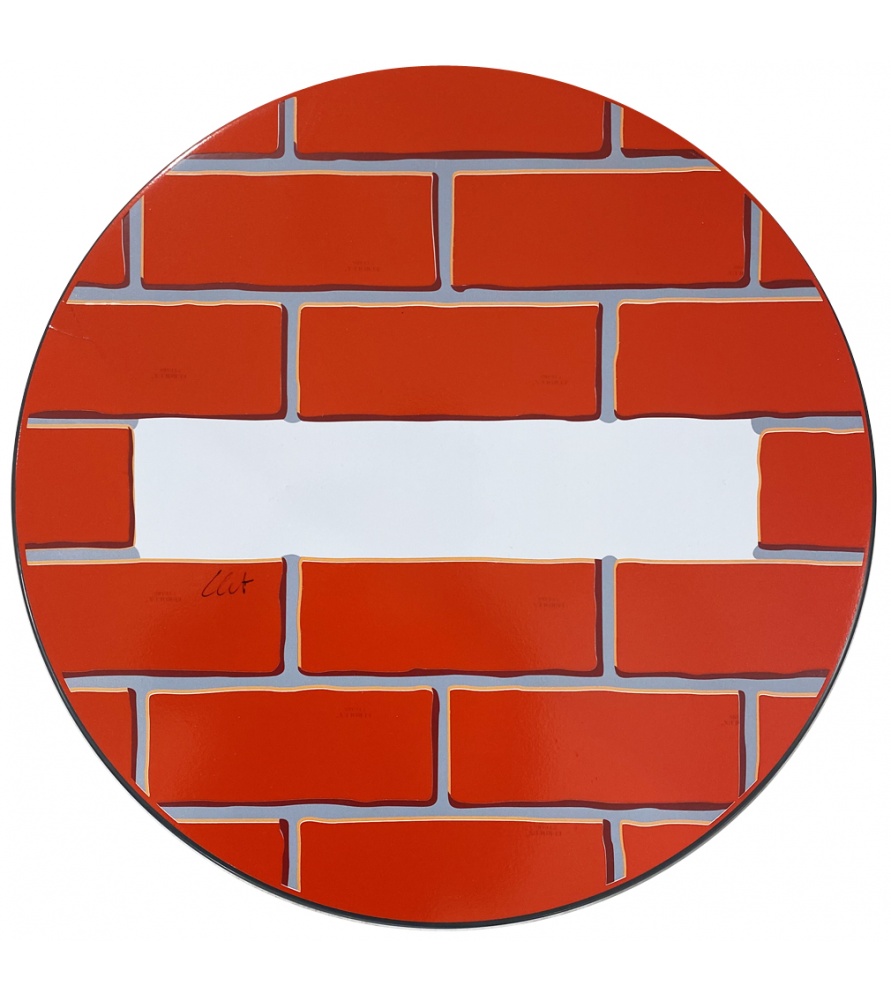 Litho.Online Clet - The Wall - Panneau de signalisation 40cm