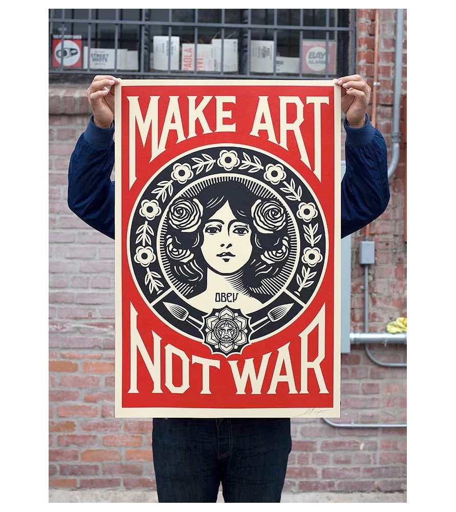 Litho.online Shepard Fairey Make Art Not War