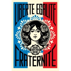 Litho.Online Shepard Fairey - Liberté - Égalité - Fraternité
                            